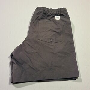 Trinity Coast Swim Trunks Shorts Gray Elastic Waist Drawstring Pockets Mens XL